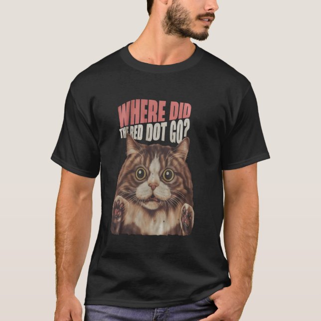 T-shirt Mème de chat point rouge amateur de chat (Devant)