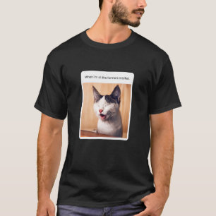T-shirt Mème de chat quand je suis au marché du fermier