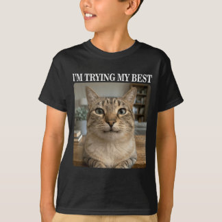 T-shirt Mème de chat qui pleure drôle pour hommes femmes e