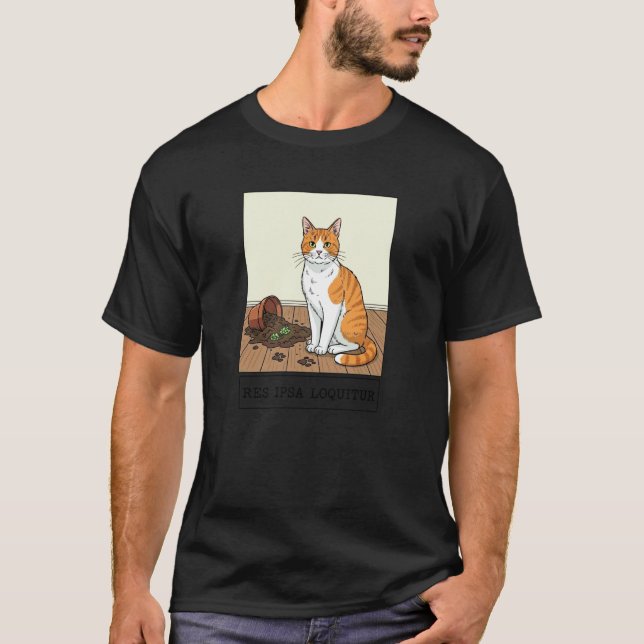 T-shirt Mème de chat Res Ipsa Loquitur (Devant)