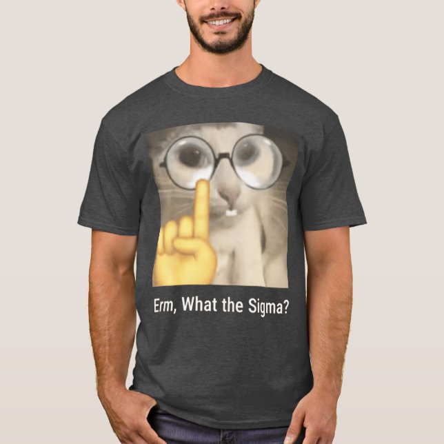 T-shirt Mème de chat Sigma Erm Whathe drôle drôle (Devant)