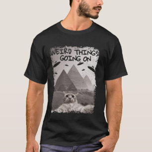T-shirt Mème de chat UFO - Drôle de selfie de chat avec de