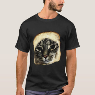 T-shirt Mème de chat visage de pain drôle amateur de chat 
