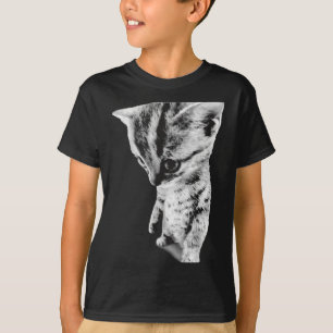 T-shirt Mème de chaton triste Chat debout Amoureux de chat