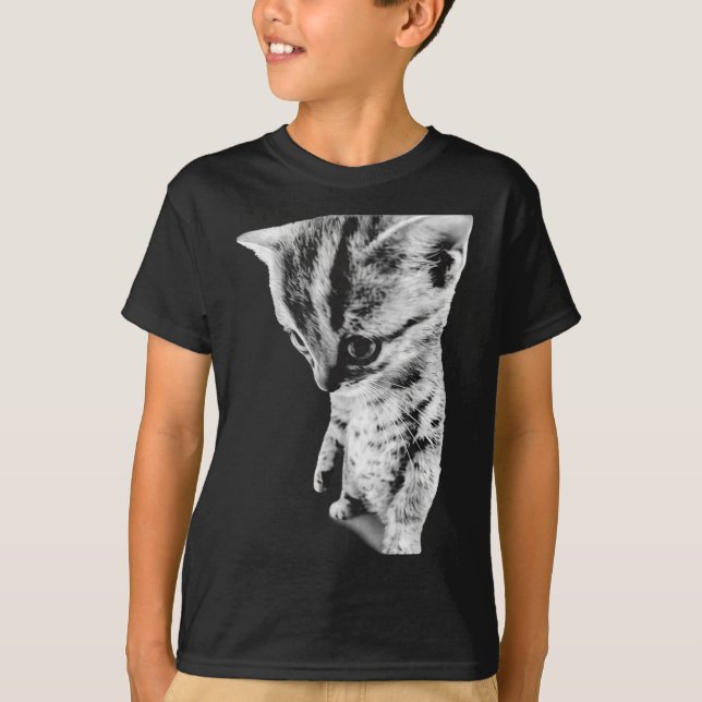 T-shirt Mème de chaton triste Chat debout Amoureux de chat (Devant)