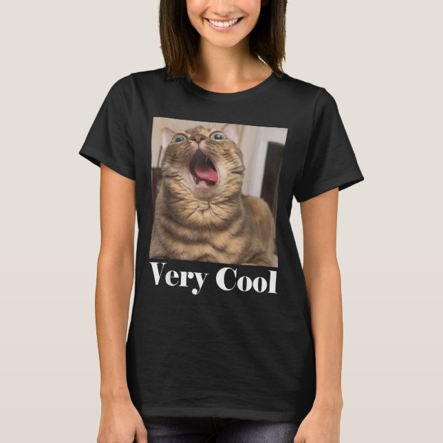T-shirt Mème de chats Graphique Humour de chat idiot Drôle (Devant)