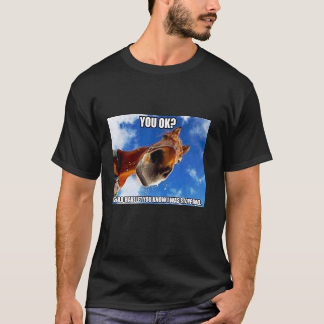 T-shirt meme de cheval - ça va je devrais avoir vous savez (Devant)