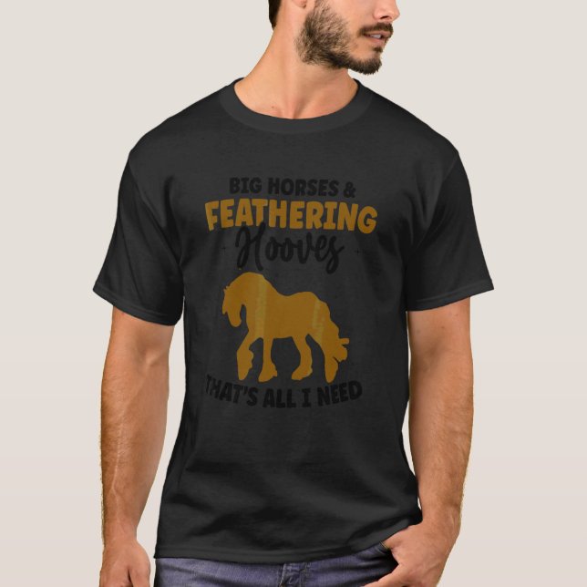 T-shirt Mème de cheval de trait pour un cavalier de Clydes (Devant)