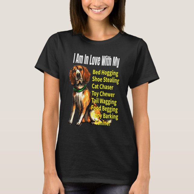 T-shirt Mème de chien beagle (Devant)