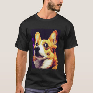 T-shirt Mème de chien drôle visage Corgi