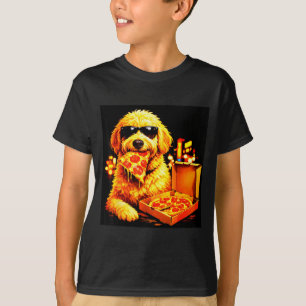 T-shirt Mème de chien goldendoodle mème avec des lunettes 