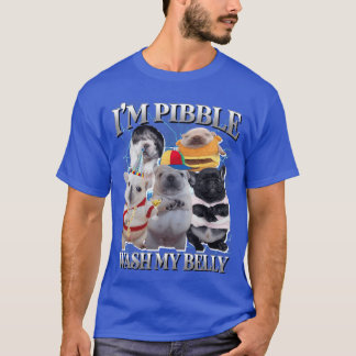 T-shirt Mème de chien Pibble drôle Brainrot Lave mon ventr