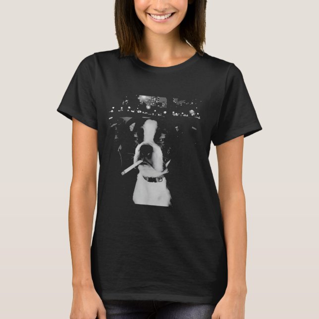 T-shirt Mème de chien qui fume drôle  (Devant)