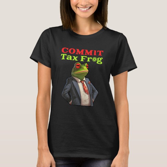 T-shirt Mème de fraude de grenouille de taxe de validation (Devant)
