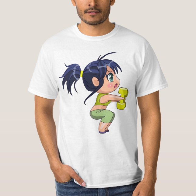 T-shirt mème de gym anime (Devant)