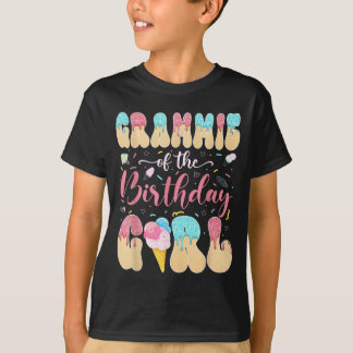 T-shirt Mémé de la fille d'anniversaire Dégoulinade de gla