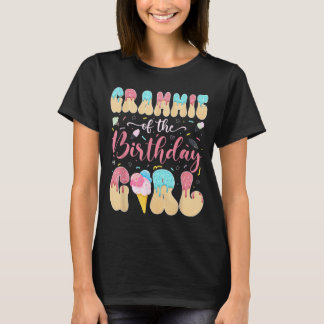 T-shirt Mémé de la fille d'anniversaire Drip de glace sucr
