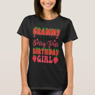 T-shirt Mémé de la fille de premier anniversaire de la bai