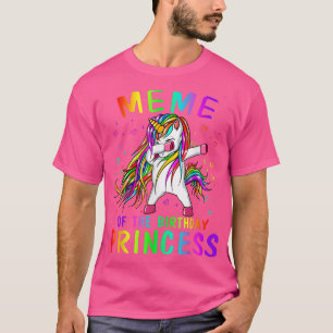 T-shirt Mème de la Princesse Anniversaire Dabbing Unicorn