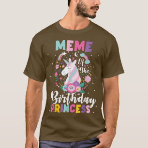 T-shirt Mème De L'Anniversaire Princesse Unicorn Parc Anni