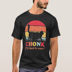 T-shirt Mème de l'échelle du chat Chonk rétro vintage chat