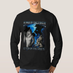T-shirt Mème de loup alpha drôle Kitten Sheets Alpha Stree
