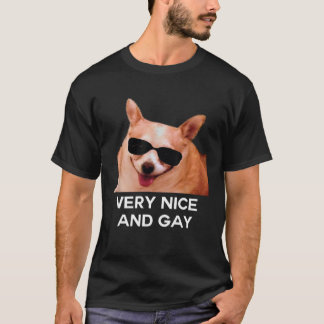 T-shirt Mème De Lunettes De Chien Gay Et Très Sympa