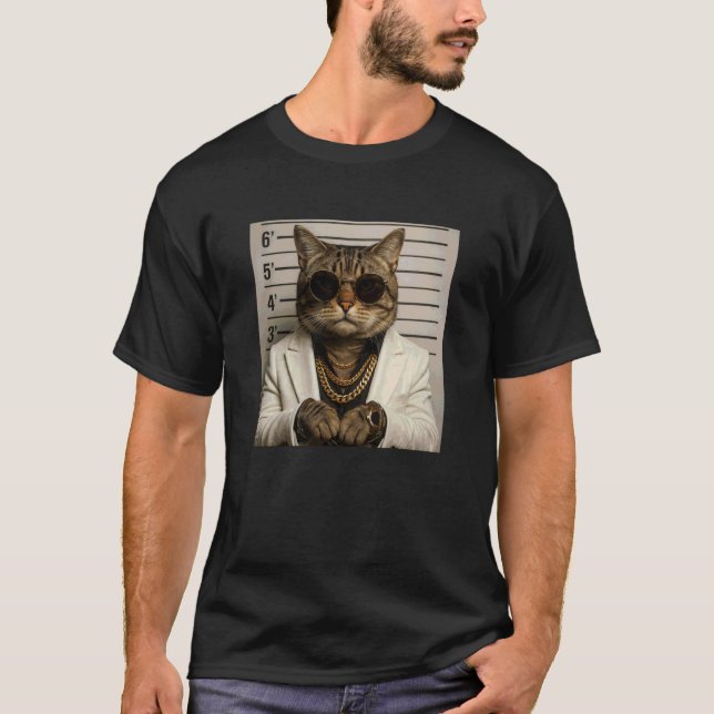 T-shirt Mème de photo d'identité de chat drôle (Devant)