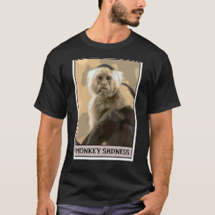 T-shirt Mème de Pleuration de singe de tristesse