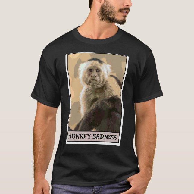 T-shirt Mème de Pleuration de singe de tristesse (Devant)