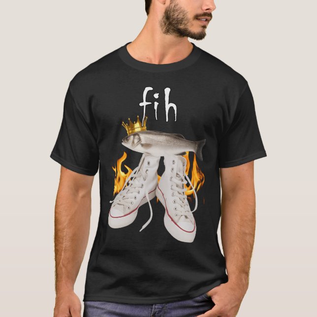 T-shirt Mème de poisson drôle Fih (Devant)