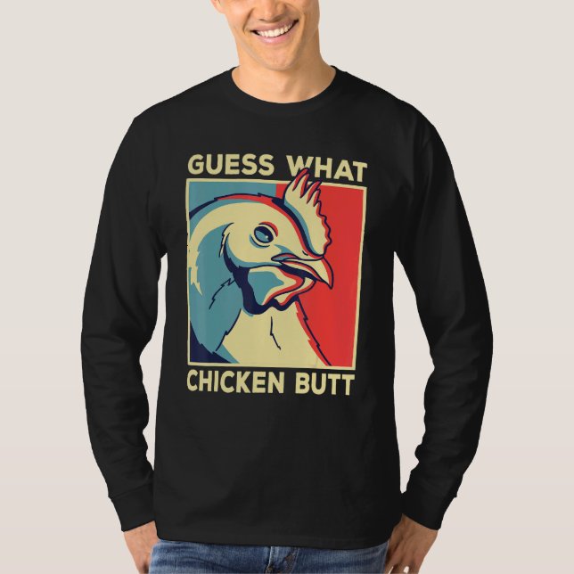 T-shirt Mème De Poulet Devine Ce Beurre De Poulet (Devant)