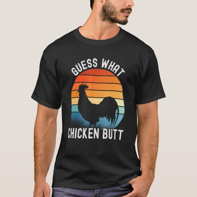 T-shirt Mème De Poulet Devine Ce Beurre De Poulet (Devant)