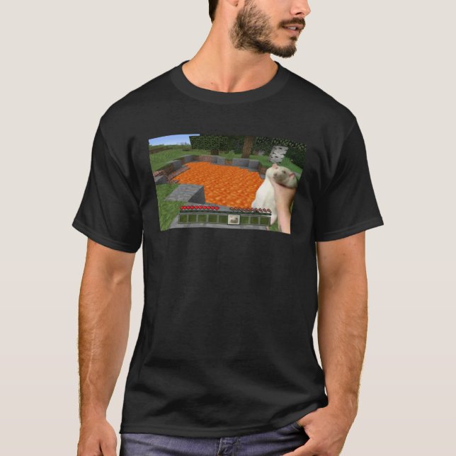 T-shirt Mème de rat gras mignon étant attrapé (Devant)