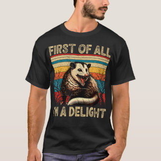 T-shirt Mème de Raton Laveur Drôle Tout D'abord JE SUIS Un