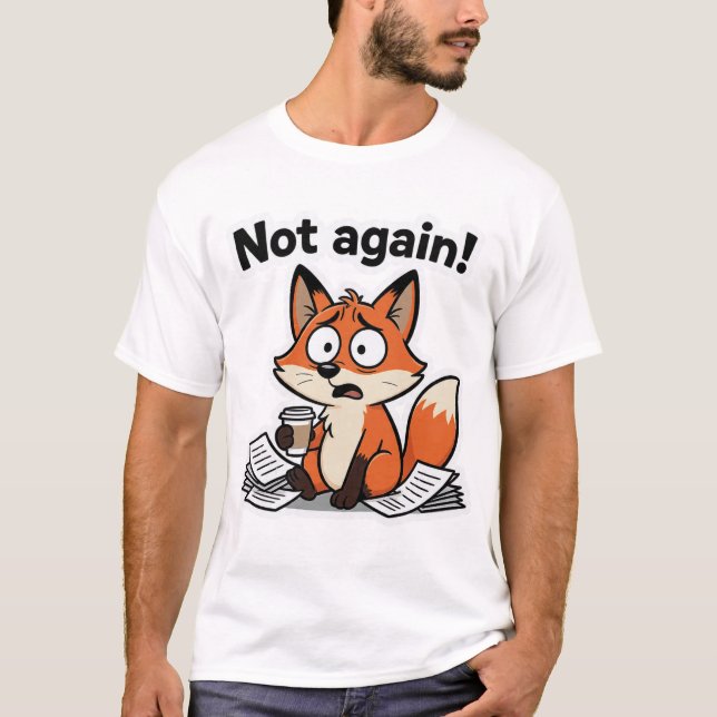 T-shirt Mème de renard dessin animé drôle (Devant)
