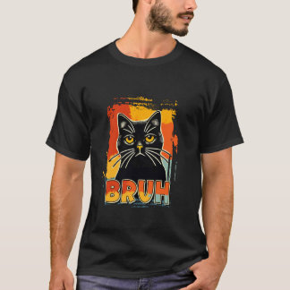 T-shirt Mémé de salutations de chat Bruh drôle disant homm