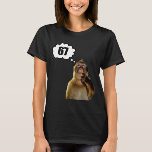 T-shirt Mème de singe drôle qui pense six sept 6 7 Mème 