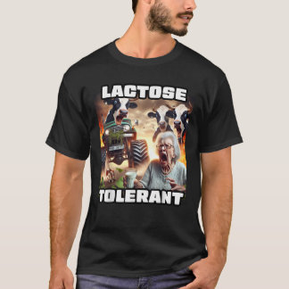 T-shirt Mème de tendance amusant tolérant le lactose