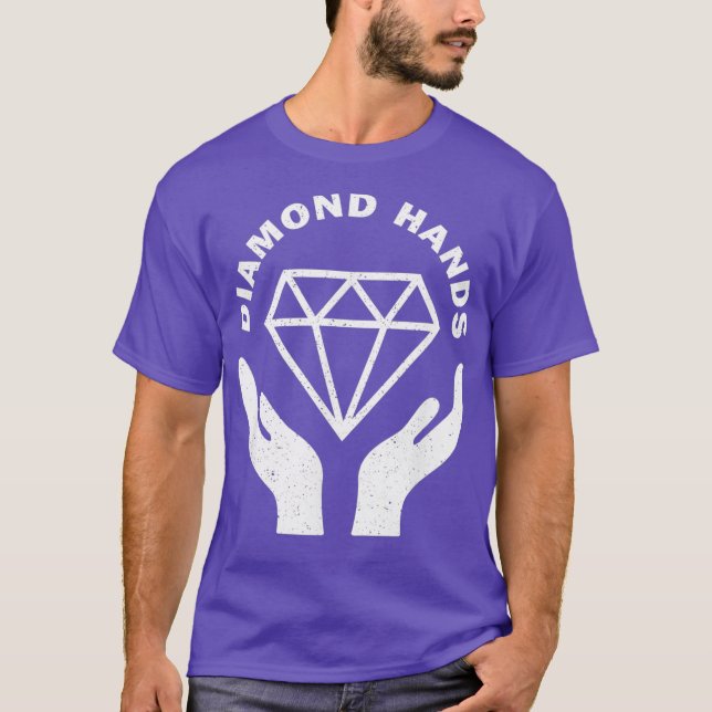T-shirt Mème de trading stock crypto Hands Diamond (Devant)