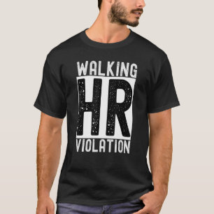 T-shirt Mème de violation des RH à pied