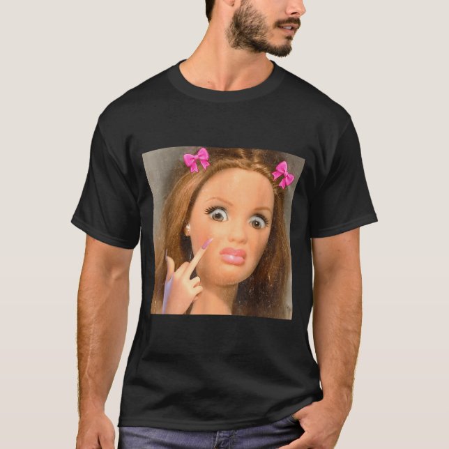 T-shirt Mème de visage de poupée dégoûtant drôle (Devant)