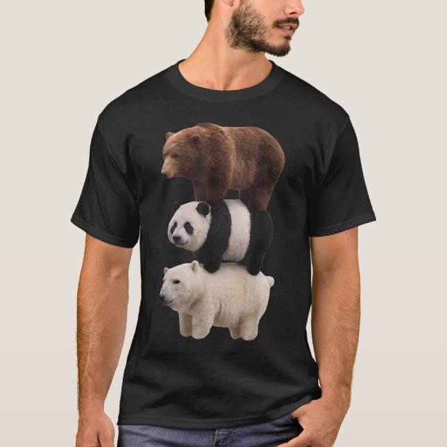 T-shirt Mème de We Bears Realistic Stacked Bares (Devant)