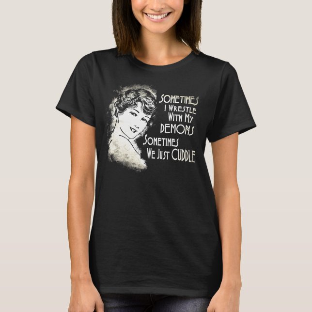 T-shirt Meme des femmes sarcastiques d'expression (Devant)