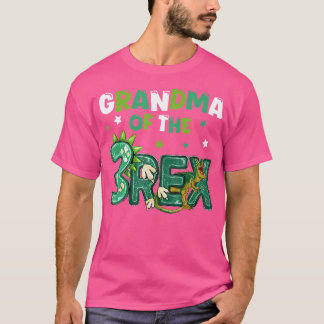 T-shirt Mémé des trois Rex Anniversaire Dinosaure Famille