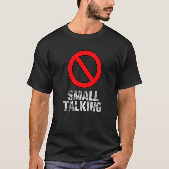 T-shirt Mème d'introverti antisocial peu bavard (Devant)