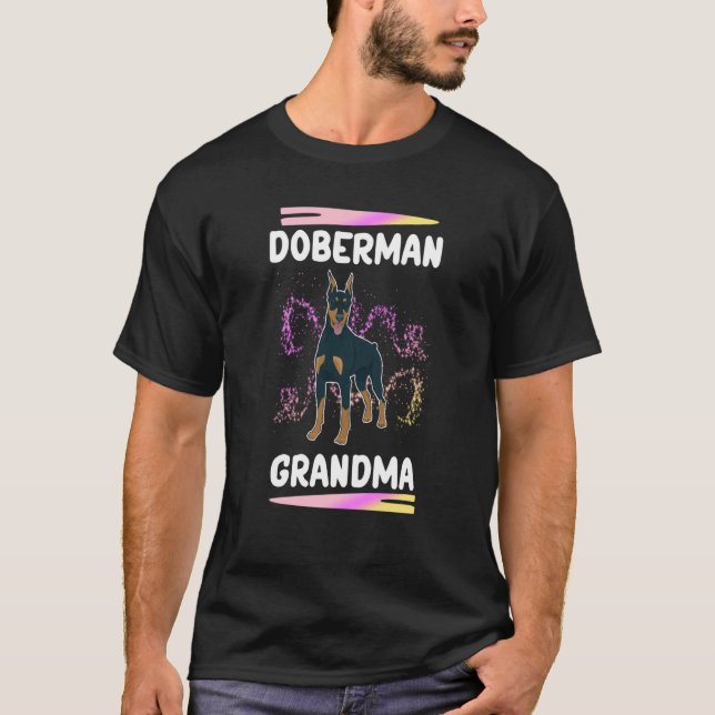 T-shirt Mémé Doberman Propriétaire de chien Doberman (Devant)