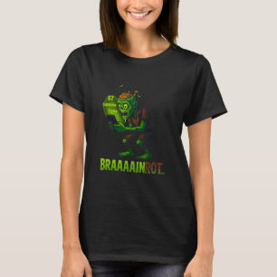 T-shirt Mème drôle de cerveau pourri de zombie 6 7 Hallowe