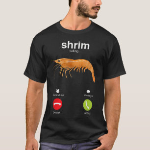 T-shirt Meme Drôle De Crevette Et De Poisson (Fih) Qui App