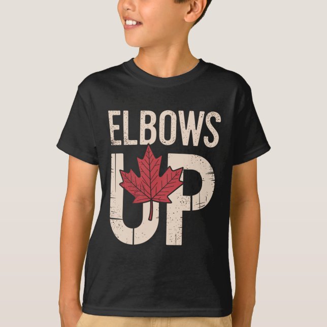 T-shirt Mème drôle du Canada les coudes levés (1)  (Devant)